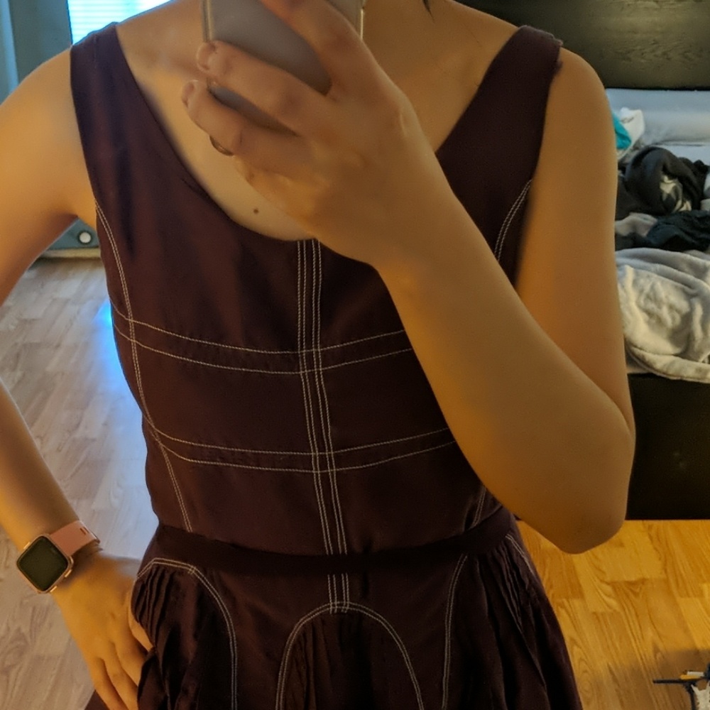 Ariella medium purple cotton and silk dress